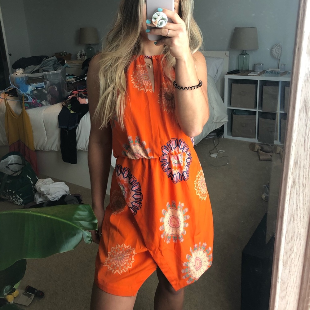 Boho Orange Charming Charlie’s Dress